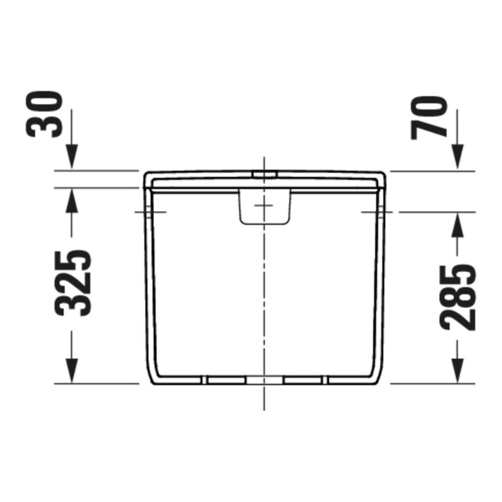Duravit Spülkasten Qatego 40x18cm, 4,5/3 l, Anschl. unt li, we hgl