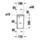 Duravit Spülkasten Qatego 40x18cm, 6/3 l, Anschl. re/li, we hgl