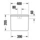 Duravit Spülkasten Qatego 40x18cm, 6/3 l, Anschl. re/li, we hgl