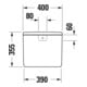 Duravit Spülkasten Qatego 40x18cm, 6/3 l, Anschl. unt li, we hgl