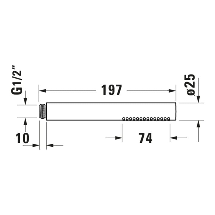 Duravit Stabbrause MinusFlow 187mm, Anschl.-G. G 1/2, rd, bron geb.
