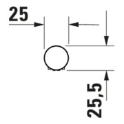 Duravit Stabbrause MinusFlow 187mm, Anschl.-G. G 1/2, rd, bron geb.-4