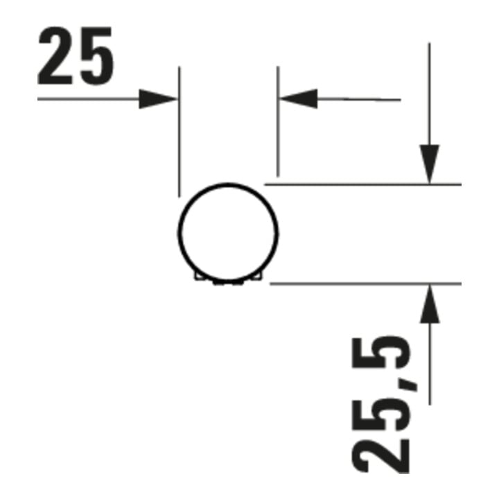 Duravit Stabbrause MinusFlow 187mm, Anschl.-G. G 1/2, rd, bron geb.