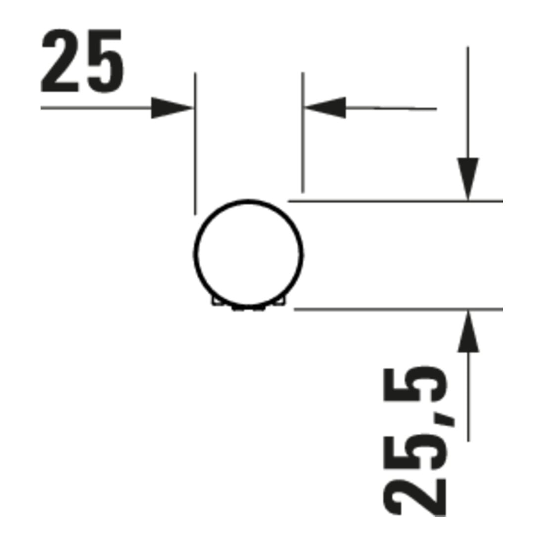 Duravit Stabbrause MinusFlow 187mm, Anschl.-G. G 1/2, rd, bron geb.