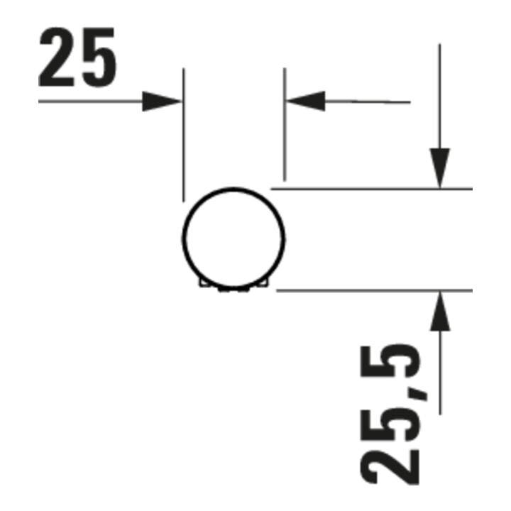 Duravit Stabbrause MinusFlow 187mm, Anschl.-G. G 1/2, rd, ES geb.