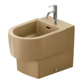 Duravit Stand-Bidet Balcoon 37x57cm, m Hahnl., ÜL, Clay terra matt