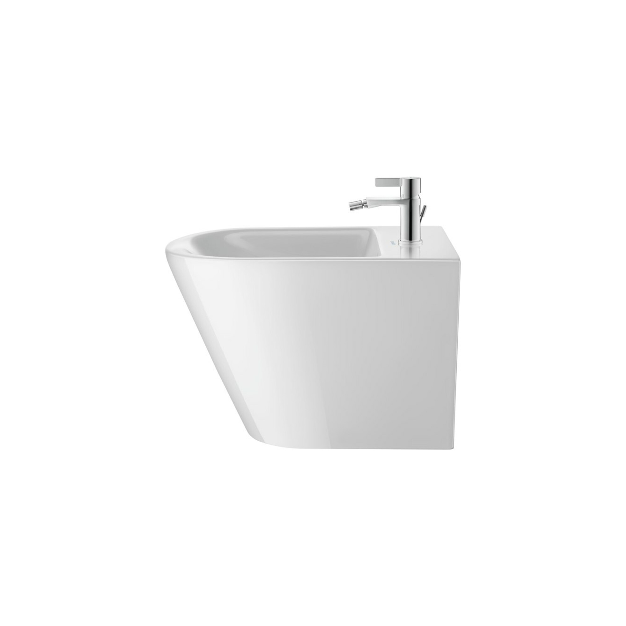 Duravit Stand-Bidet D-Neo 37x65cm, m HL, ÜL, Hahnlochbank, weiß