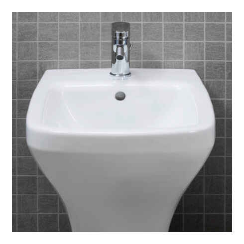 Duravit Stand-Bidet DuraStyle 37x57,5cm, m HL, ÜL, Hahnlochbank, weiß