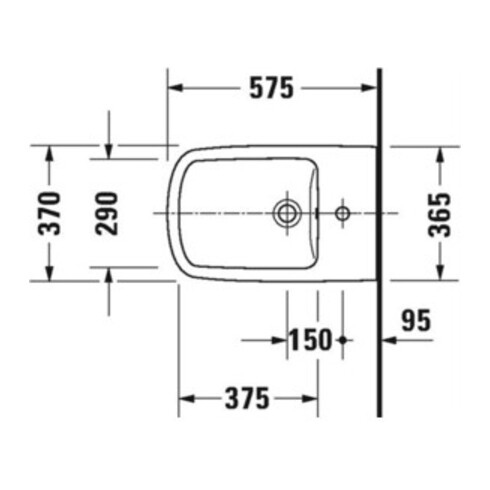 Duravit Stand-Bidet DuraStyle 37x57,5cm, m HL, ÜL, HLB, we WonderGliss