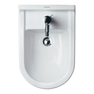 Duravit Stand-Bidet Starck 3 37x56cm, m HL, ÜL, Hahnlochbank, weiß