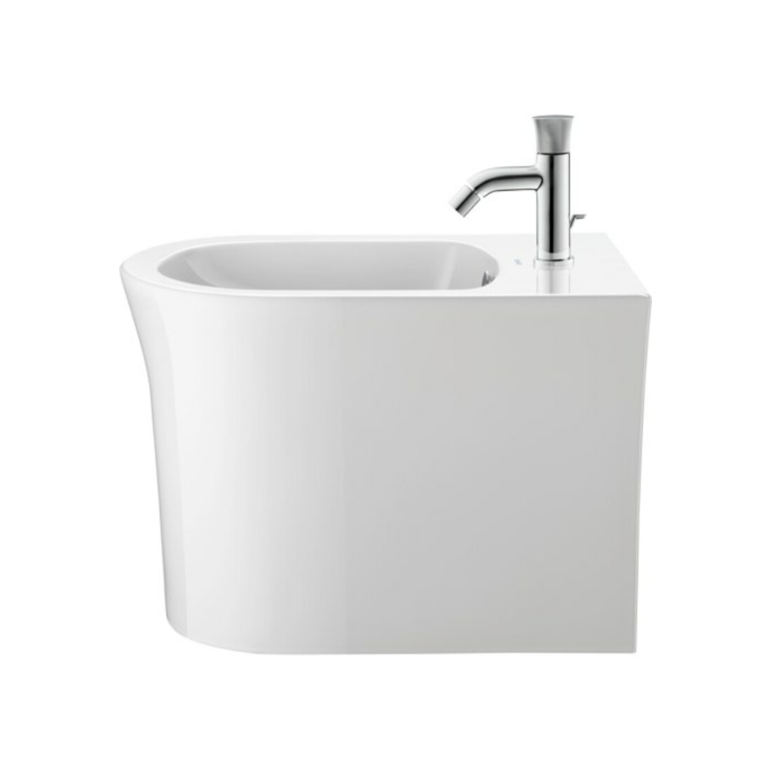 Duravit Stand-Bidet White Tulip 37x58cm, m HL, ÜL, Hahnlochbank, weiß