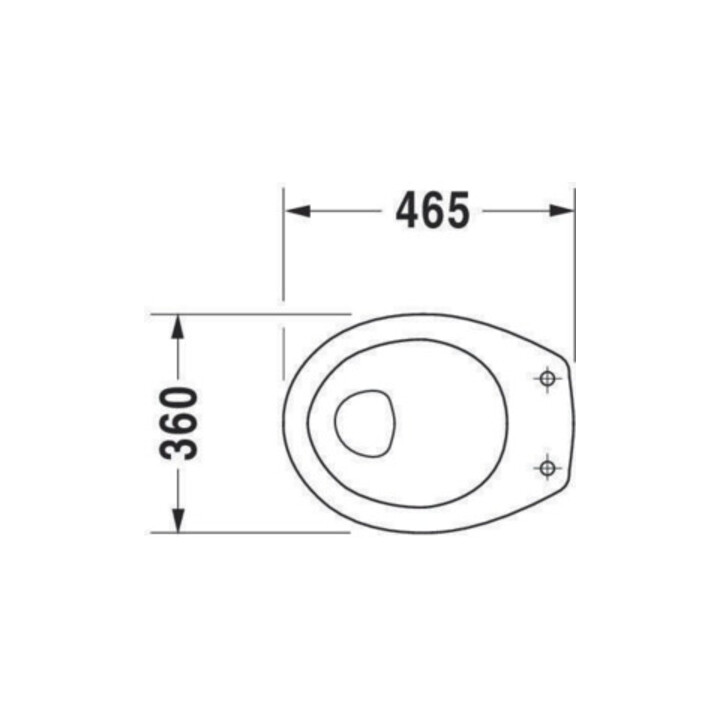 Duravit Stand-Flach-WC Duraplus Sudan 36x46,5cm, Abg wa., w, 6,0 l, barrieref.