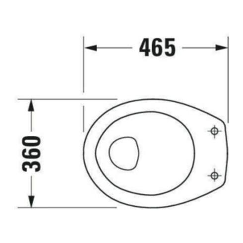 Duravit Stand-Flach-WC Duraplus Sudan 36x46,5cm, Abg wa., w, 6,0 l, barrieref.