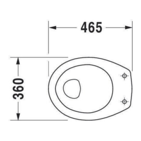 Duravit Stand-Flach-WC Duraplus Sudan 36x46,5cm, Abg wa., w, 6,0 l, barrieref.