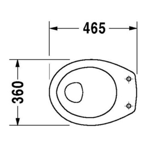 Duravit Stand-Flach-WC Duraplus Sudan 36x46,5cm, Abg wa., w, 6,0 l, barrieref.