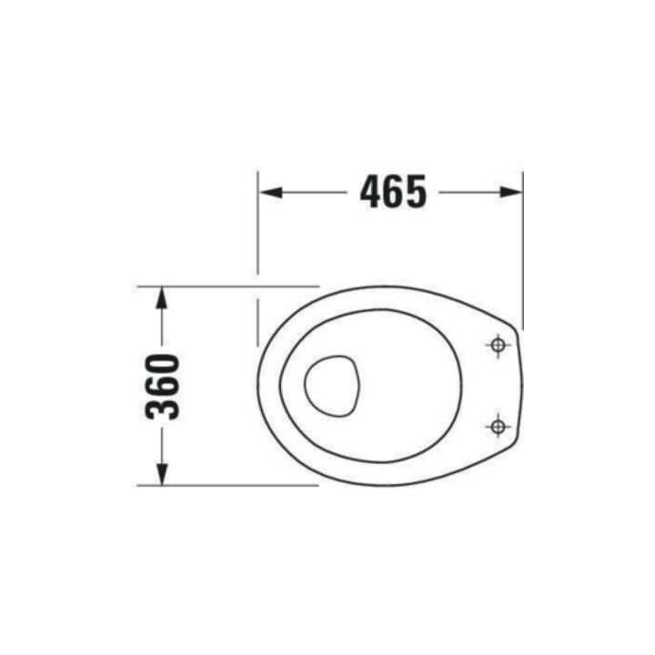 Duravit Stand-Flach-WC Duraplus Sudan 36x46,5cm, Abg wa., w, 6,0 l, barrieref.