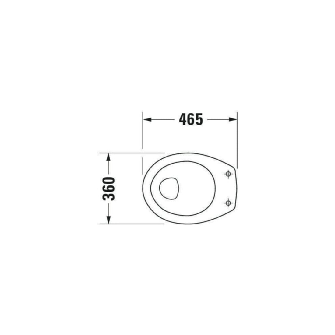 Duravit Stand-Flach-WC Duraplus Sudan 36x46,5cm, Abg wa., w, 6,0 l, barrieref.