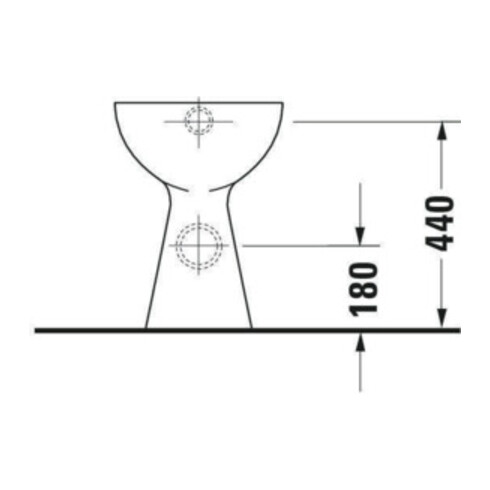 Duravit Stand-Flach-WC Duraplus Sudan 36x46,5cm, Abg wa., w, 6,0 l, barrieref.