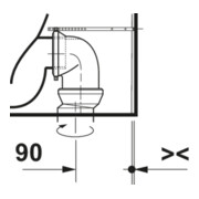 Duravit Stand-WC Balcoon 37x54cm, 4,5 l, riml, Abg wa, Clay te ma-2
