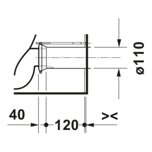 Duravit Stand-WC Balcoon 37x54cm, 4,5 l, riml, Abg wa, we. s-matt