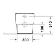 Duravit Stand-WC Balcoon 37x54cm, 4,5 l, riml, Abg wa, we. s-matt-5