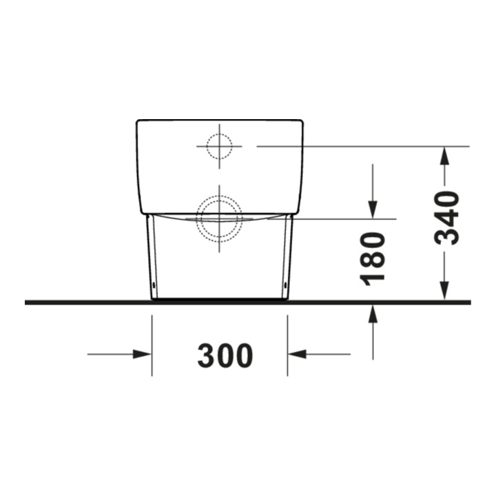 Duravit Stand-WC Balcoon 37x54cm, 4,5 l, riml, Abg waag., we. hgl
