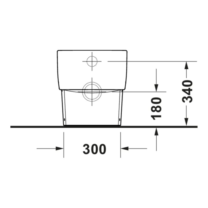 Duravit Stand-WC Balcoon 37x54cm, 4,5 l, riml, Abg waag., we. hgl