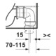 Duravit Stand-WC Balcoon 37x65cm, 4,5 l, riml, Abg wa, Clay te ma