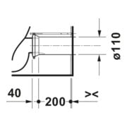 Duravit Stand-WC Balcoon 37x65cm, 4,5 l, riml, Abg wa, we. s-matt-2