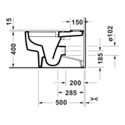 Duravit Stand-WC Balcoon 37x65cm, 4,5 l, riml, Abg wa, we. s-matt-5