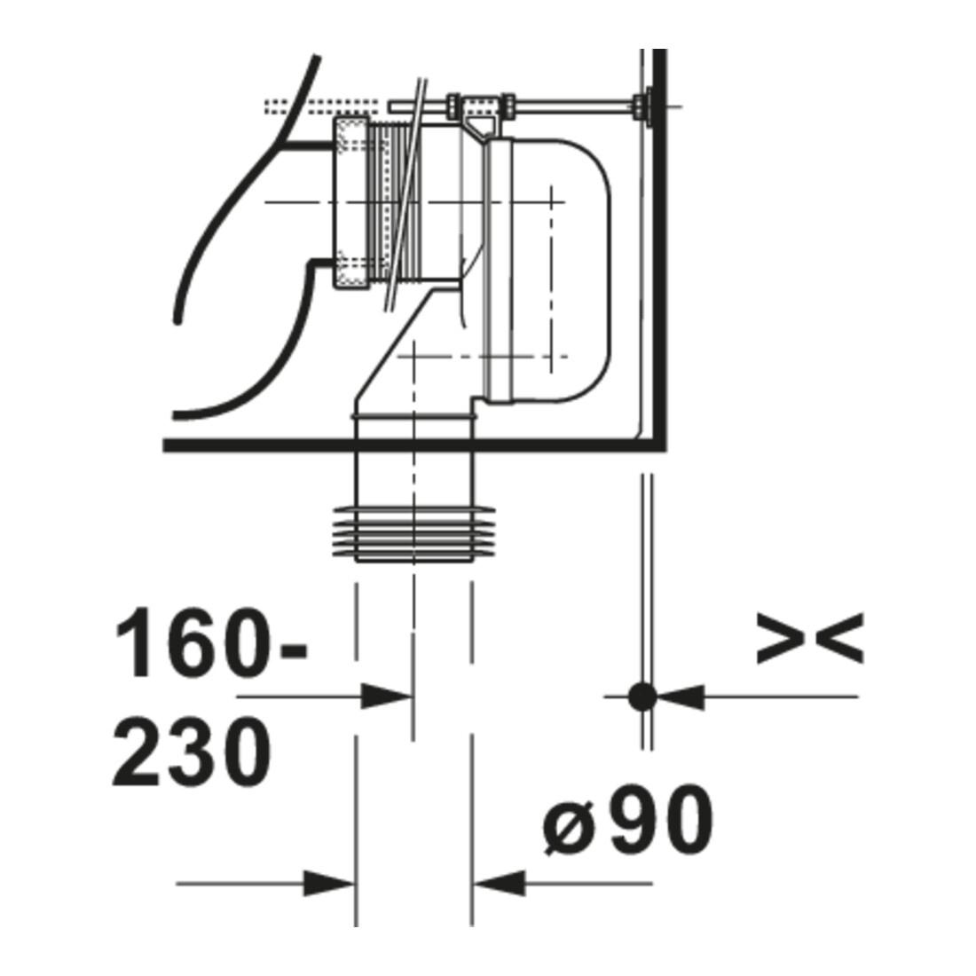 Duravit Stand-WC Balcoon 37x65cm, 4,5 l, riml, Abg wa, we. s-matt