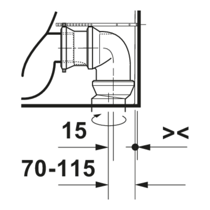 Duravit Stand-WC Balcoon 37x65cm, 4,5 l, riml, Abg waag., we. hgl