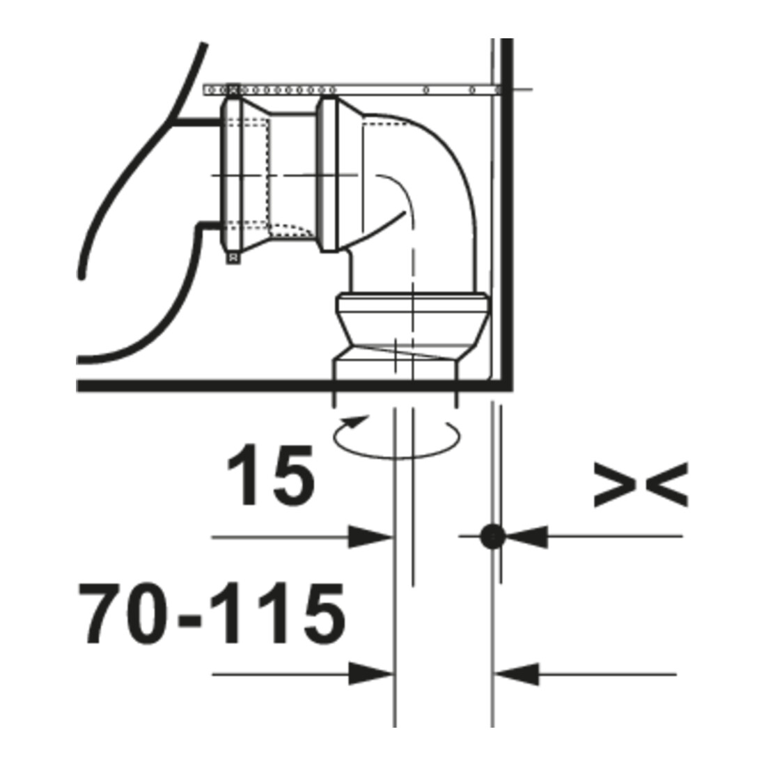 Duravit Stand-WC Balcoon 37x65cm, 4,5 l, riml, Abg waag., we. hgl