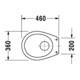 Duravit Trocken-Stand-WC Duraplus 36x46cm, für Klappenverschluss, weiß-2