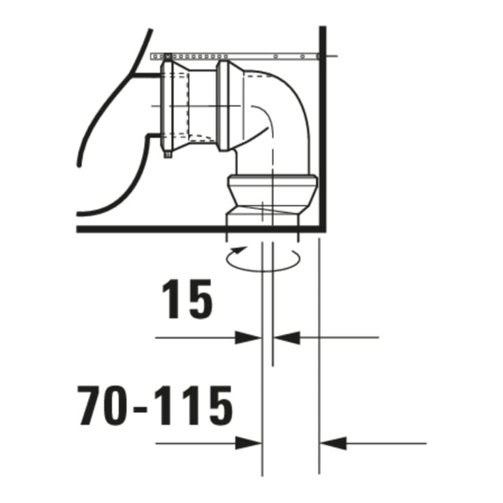 Duravit Stand-WC-Kombi, Tiefspüler DuraStyle 37x63cm, 4,5 l, f variab. Zulauf, weiß