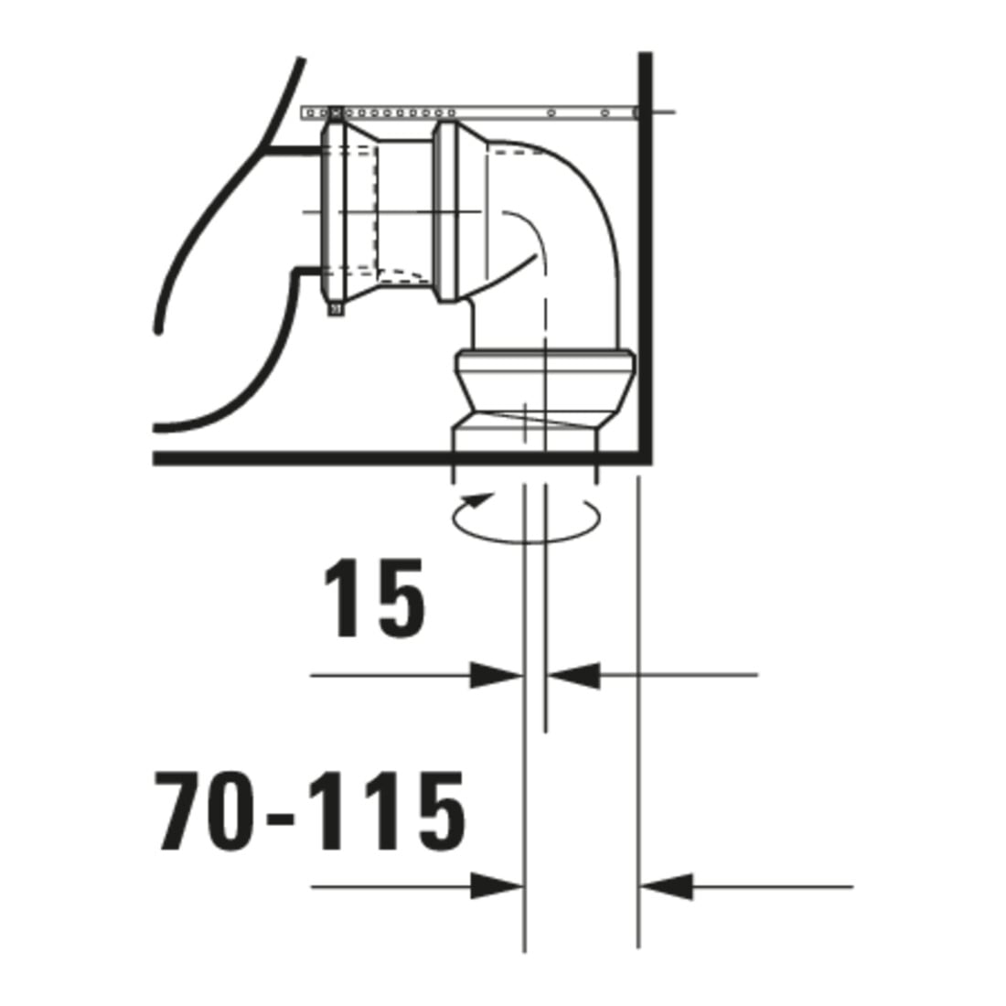 Duravit Stand-WC-Kombi, Tiefspüler DuraStyle 37x63cm, 4,5 l, f variab. Zulauf, weiß