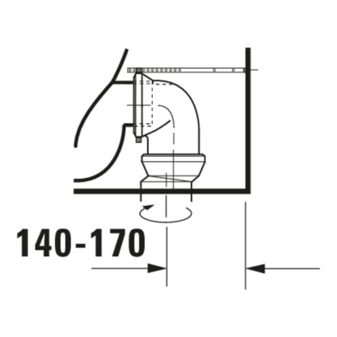 Duravit Stand-WC-Kombi, Tiefspüler DuraStyle 37x63cm, 4,5 l, f variab. Zulauf, weiß