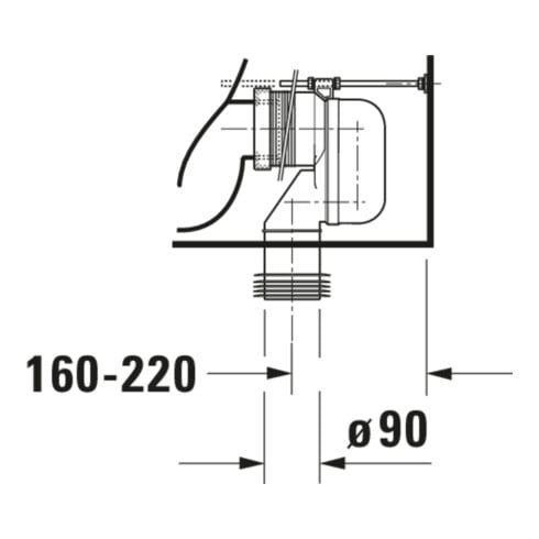 Duravit Stand-WC-Kombi, Tiefspüler DuraStyle 37x63cm, 4,5 l, f variab. Zulauf, weiß