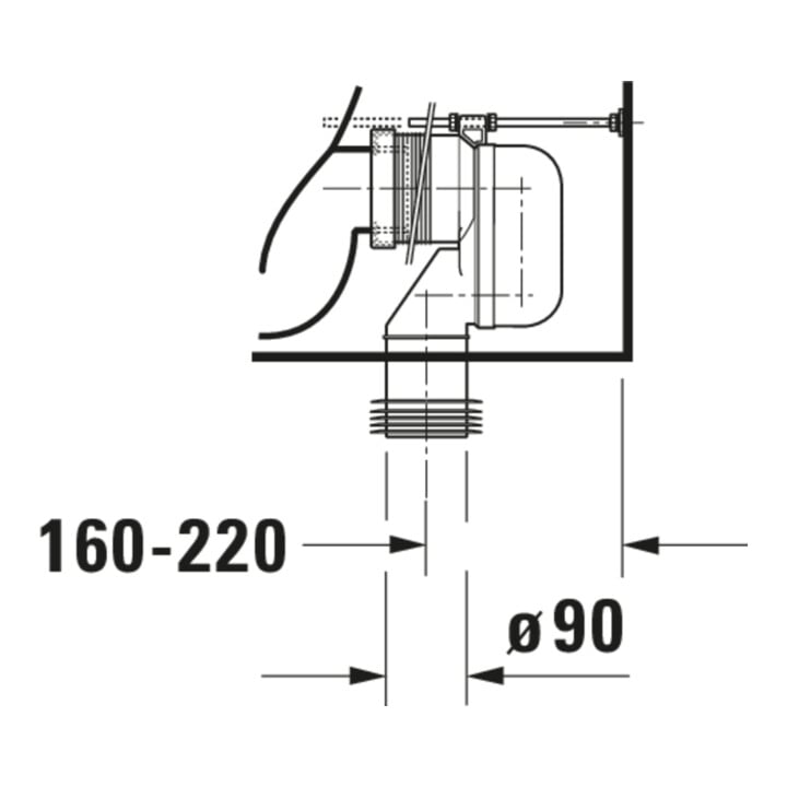 Duravit Stand-WC-Kombi, Tiefspüler DuraStyle 37x63cm, 4,5 l, f variab. Zulauf, weiß