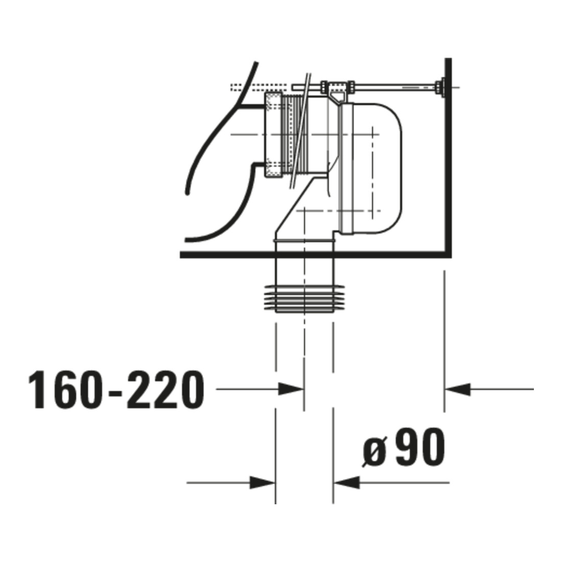 Duravit Stand-WC-Kombi, Tiefspüler DuraStyle 37x63cm, 4,5 l, f variab. Zulauf, weiß
