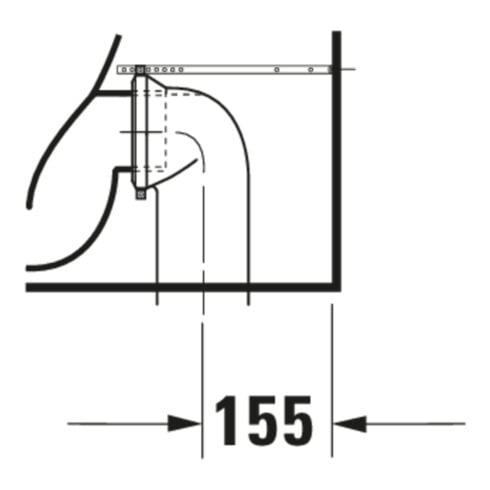 Duravit Stand-WC-Kombi, Tiefspüler DuraStyle 37x63cm, 4,5 l, f variab. Zulauf, weiß