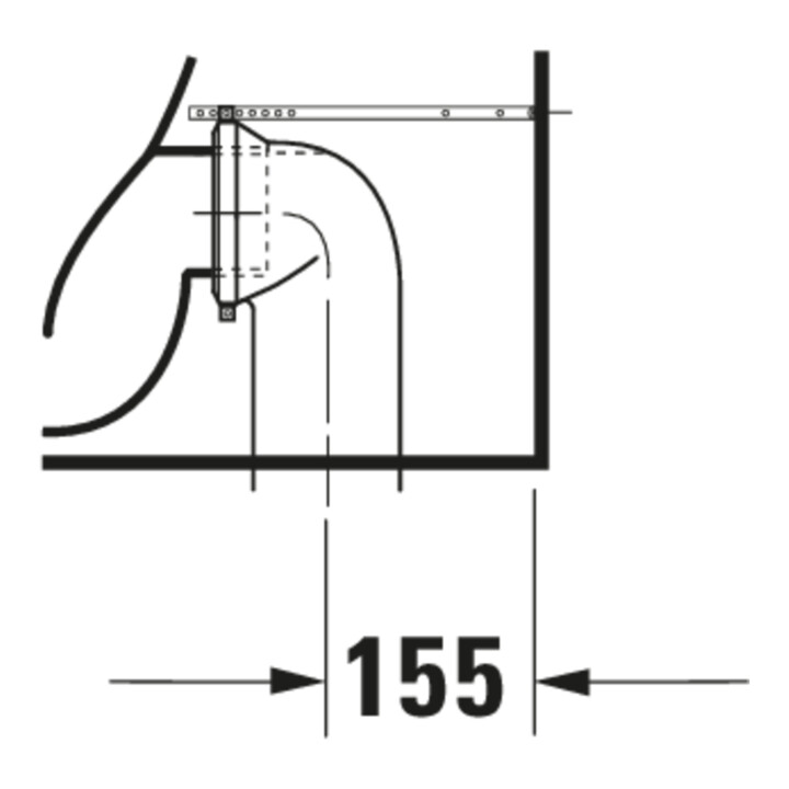 Duravit Stand-WC-Kombi, Tiefspüler DuraStyle 37x63cm, 4,5 l, f variab. Zulauf, weiß