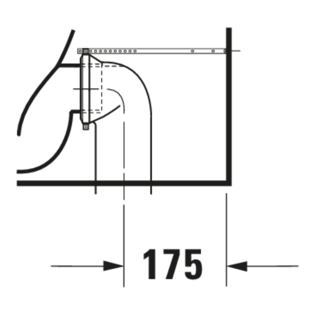 Duravit Stand-WC-Kombi, Tiefspüler DuraStyle 37x70,5cm, 4,5 l, f variab. Zulauf, weiß