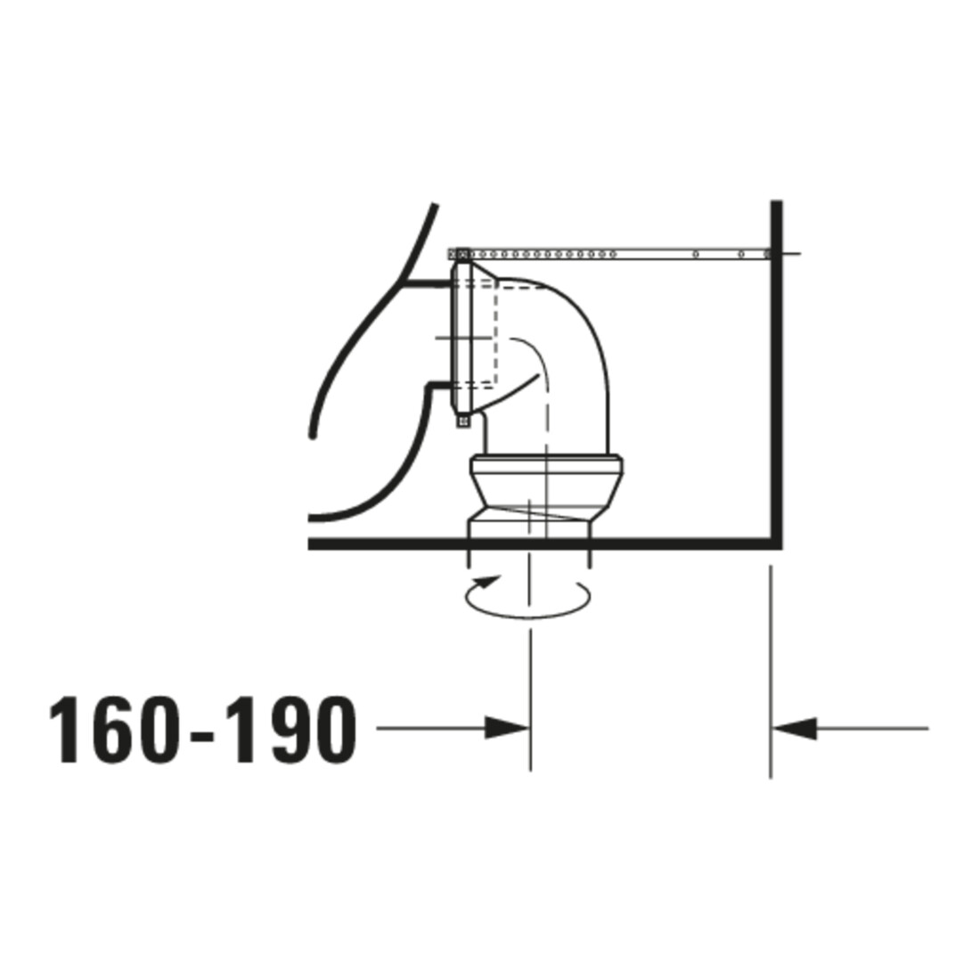 Duravit Stand-WC-Kombi, Tiefspüler DuraStyle 37x70,5cm, 4,5 l, f variab. Zulauf, weiß