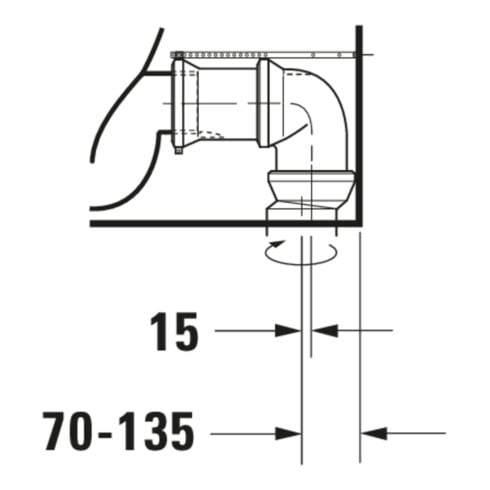 Duravit Stand-WC-Kombi, Tiefspüler DuraStyle 37x70,5cm, 4,5 l, f variab. Zulauf, weiß