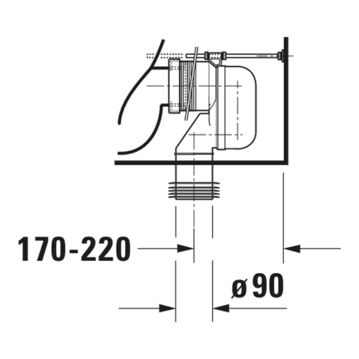 Duravit Stand-WC-Kombi, Tiefspüler DuraStyle 37x70,5cm, 4,5 l, f variab. Zulauf, weiß