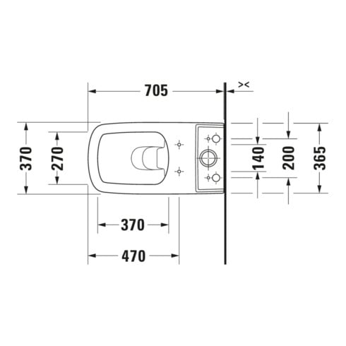 Duravit Stand-WC-Kombi, Tiefspüler DuraStyle 37x70,5cm, 4,5 l, f variab. Zulauf, weiß