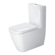 Duravit Stand-WC-Kombi, Tiefspüler Happy D.2 36,5x63cm, 4,5 l, Abg. waag./skr., weiß