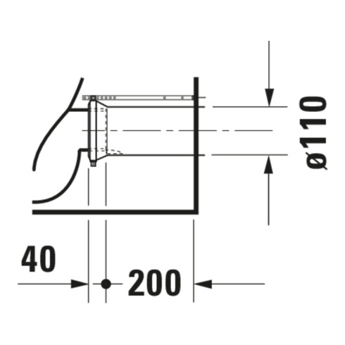 Duravit Stand-WC-Kombi, Tiefspüler Happy D.2 36,5x63cm, 4,5 l, Abg. waag./skr., weiß