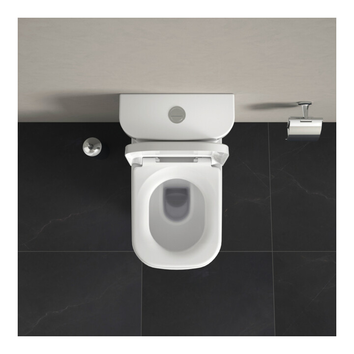 Duravit Stand-WC-Kombi, Tiefspüler Happy D.2 36,5x63cm, 4,5 l, Abg. waag./skr., weiß